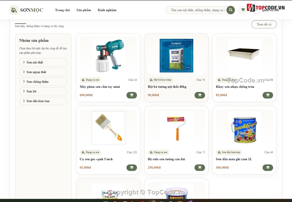 web bán sơn,web bán dụng cụ,web